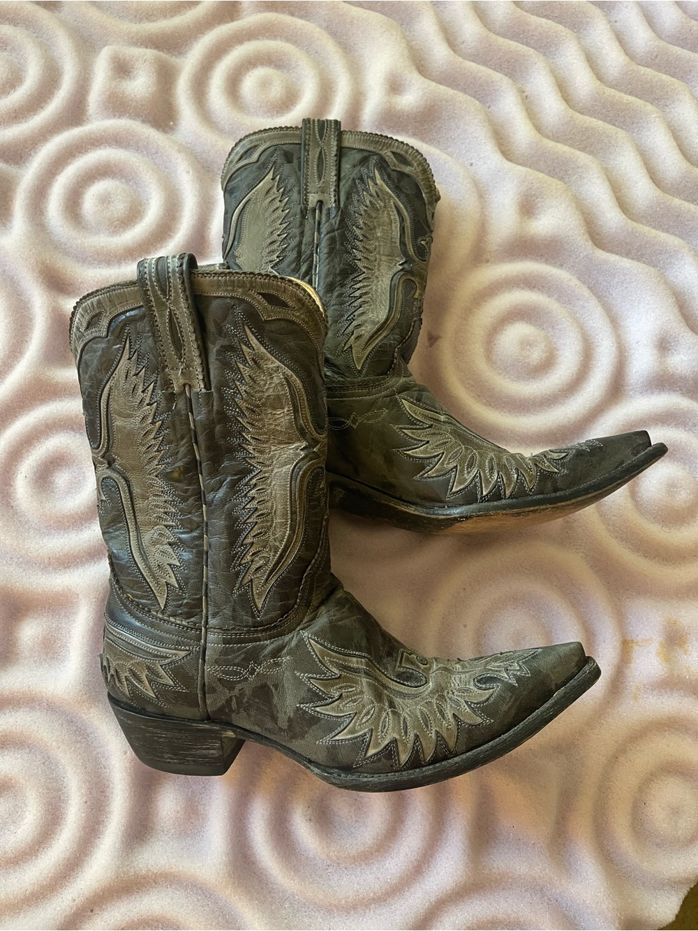 Old Gringo Eagle Boots 8.5 B Gray and Black
